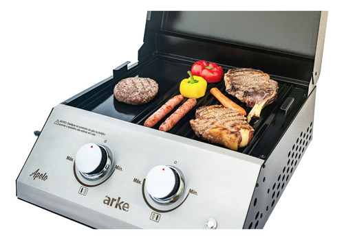 Churrasqueira A Gás Grelha De Bancada Gourmet Arke Apolo Glp