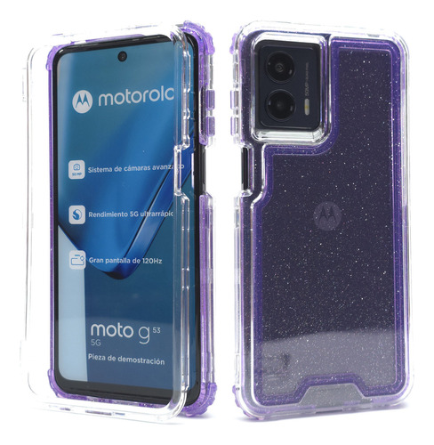 Funda + Marco Protector Pantalla Para Moto G53 Bumper Case