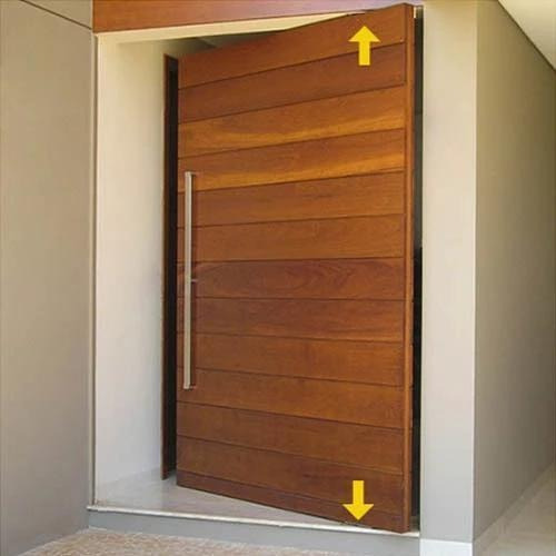Dobradiça Porta Pivotante Inox Pivô Reforçada Com Rolamento