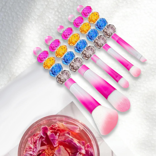 2 X 5 Piezas De Brochas Cosméticas Para Sombra De Ojos Con