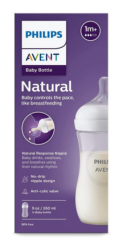 Tetero Avent Natural 9 Onzas Sin Bpa