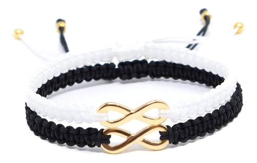 Pulsera Pareja Tejida Promesa Amor Infinito