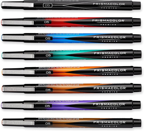 8 Marcadores De Ilustracion Trazo Fino Prismacolor Premier
