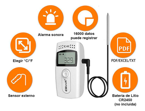 Registrador Temperatura Humedad Rc-4hc Usb Data Logger