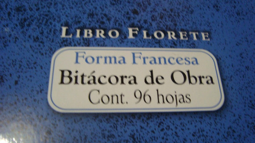 Libro Bitacora De Obra Con 96 Hojas Papeleria Tamaño Oficio