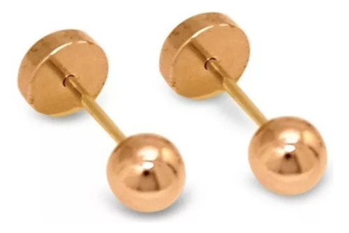 Imagen 7 de 7 de Aros Abridores Bebé Bolita Oro 18kl 3mm + Regalos