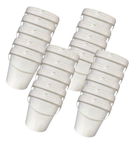 Balde De Tampa 3.6l Alça Plast 10 Pcs