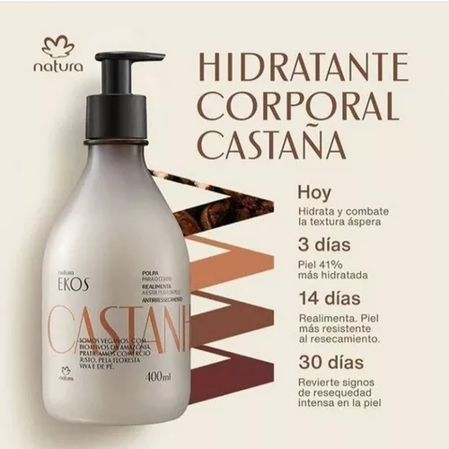 Natura Ekos Repuesto Crema P/ Cuerpo Castaña 40% Off