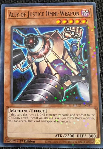 Yugioh! Ally Of Justice Omni-weapon (duel Terminal)
