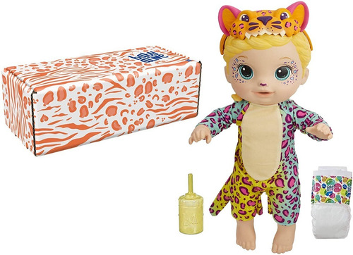 Boneca Baby Alive Faz Xixi Rainbow Wildcats Leopardo Hasbro