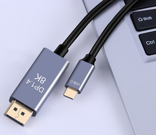 Imagem 3 de 5 de Cabo Usb Tipo C Thunderbolt 3 X Displayport 4k 144hz