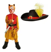 Comprar Disfraz Del Gato Con Botas + Sombrero + Botas + Traje Disfraz De Cuentos Día Del Libro
