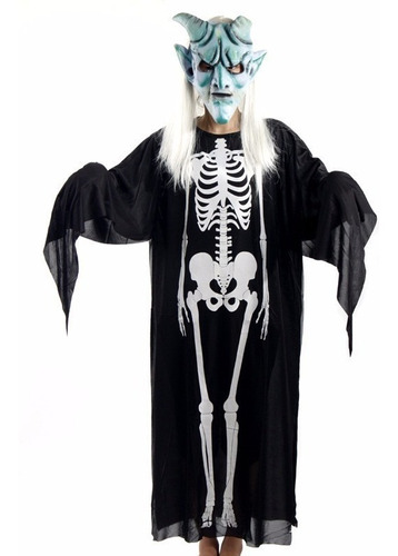 Disfraz Esqueleto Adulto Super Económico Halloween Terror