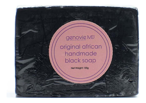 Genovie Md Jabon Negro Africano Original, Barra De Jabon Fac