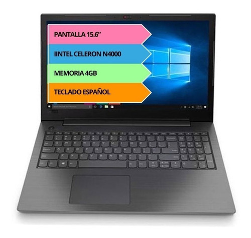 Notebook Lenovo N4000 4gb 128gb Ssd Hd 15.6 Pulgadas Dvdrw 6