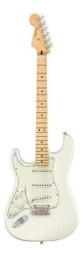 Guitarra eléctrica para zurdo Fender Player Stratocaster de aliso 2010 polar white brillante con diapasón de arce