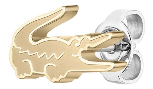 Aretes Lacoste Crocodile Mujer Acero Inoxidable 2040052 Bicolor