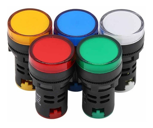 Piloto Led 220v 22mm Verde/rojo/amarillo/azul X 5und