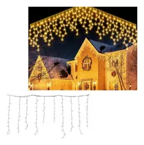 Comprar Luces Led Cascada Navidad 7 Metros Dorado Navideño