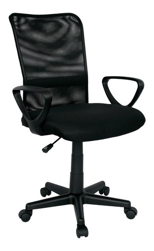 Imagen 4 de 7 de Silla De Oficina Baraya Giratoria Negra Ergonómica