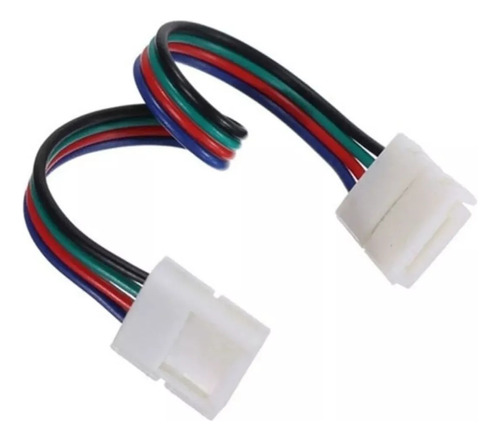 Conector Adaptador Con Cables Para Tira Led Rgb Pack X10