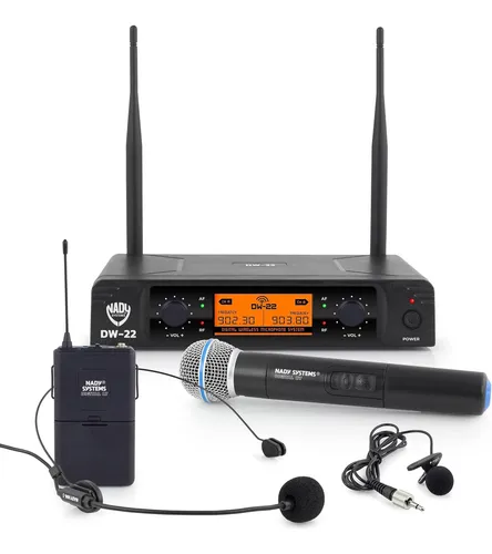 comprar Nady Dw-22 Sistema De Micrófono Inalámbrico Dual De Mano, De