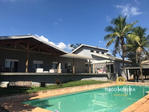 Imagem 3 de 15 de Chácara Em Atibaia Com 6 Dormitórios, Piscina E Casa De Alto Padrão - Ch31