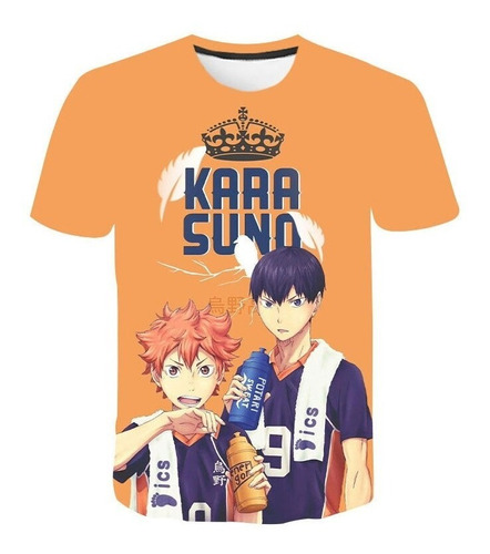 Polera Haikyuu Kageyama Y Hinata Karasuno Importada 