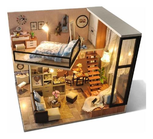 Casa Kit De  En Miniatura Para Bricolaje, Habitación Fr80cm