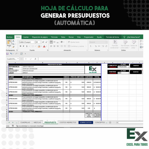 Excel Con 1,000 Matrices De Precios Unitarios De Obra Civil (Usado)