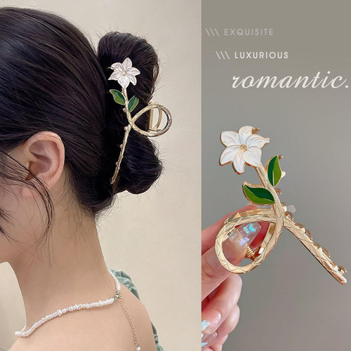 Pinzas Para El Cabello Con Flores, Pinzas Para El Cabello