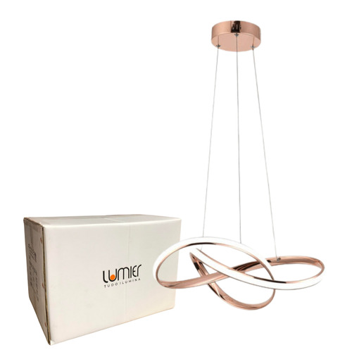 Lustre Luxo Pendente Moderno 45w Luz 3em1 Bivolt Lumier