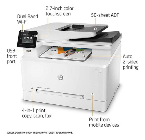 Impresora A Color  Multifunción Hp Laserjet Pro M281fdw 