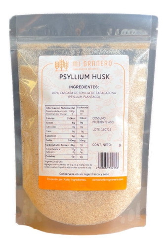 Psyllium Hulk Plantago Zaragatona Cascarilla Entera 10 Kilos