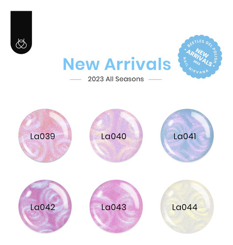 Kit De 6 Esmaltes Gel Secado Uv Coleccion Pearl Moonstone