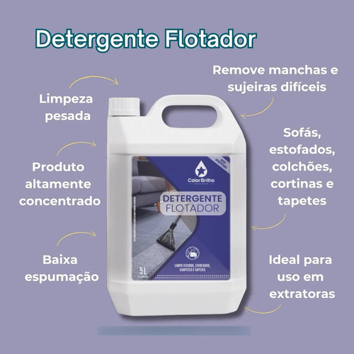 Detergente Flotador Color Brilho 5l Tecidos,sofá,carpetes