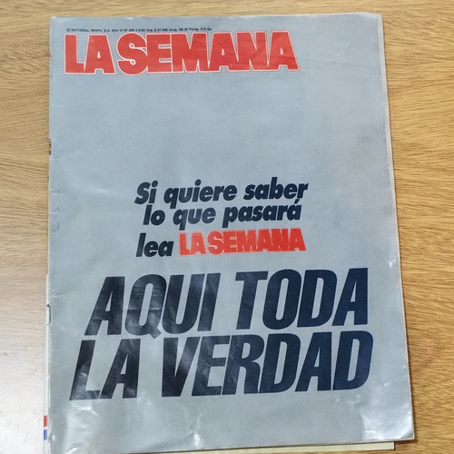 Revista La Semana Ed. Perfil Año Vi N°288 Mayo 1982