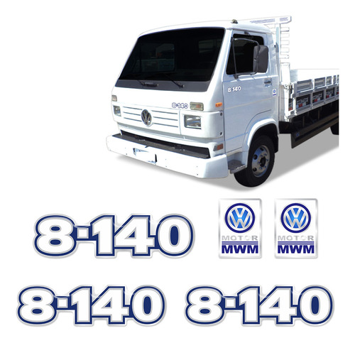 Kit Adesivos 8-140 Emblemas Caminhão Volkswagen Mwm