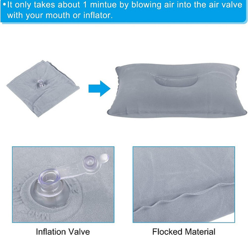 Almohada Cojin Inflable Viajes Playa Portatil Camping G3