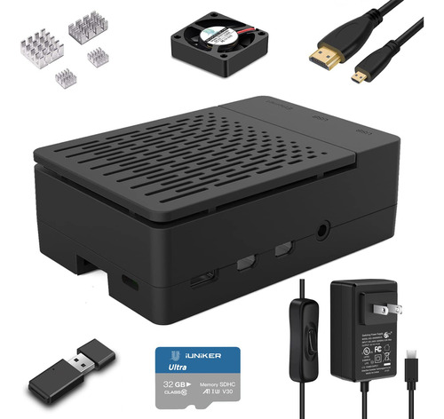 [20w 5v 4a] Funda Raspberry Pi 4, Iuniker 20w 5v 4a Usb C Ra