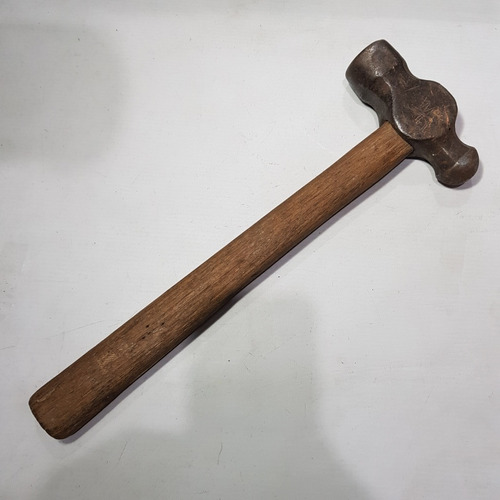 Imagen 3 de 7 de Antiguo Martillo Herrero Bolita Mango Roble Orig Mag 59356