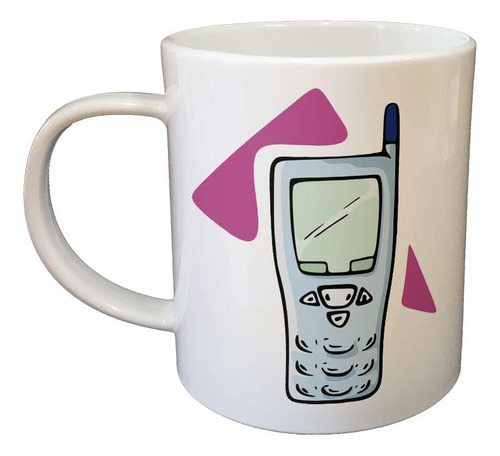 Taza De Plastico Celular Antiguo Celeste Icono Triangulo