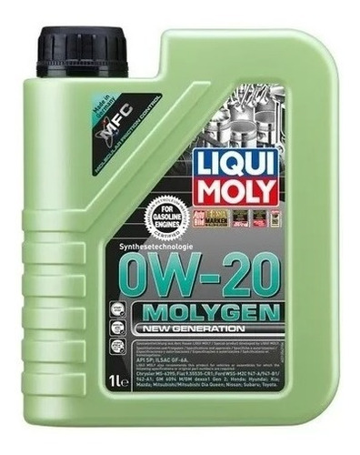 Aceite Liqui Moly Molygen Sintetico 0w20 X 1 L