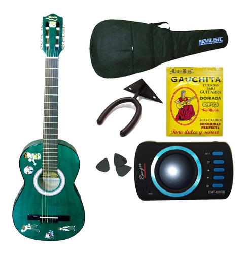 Gracia M5 Combo Guitarra Clasica + Funda + Afinador + Acc Cu