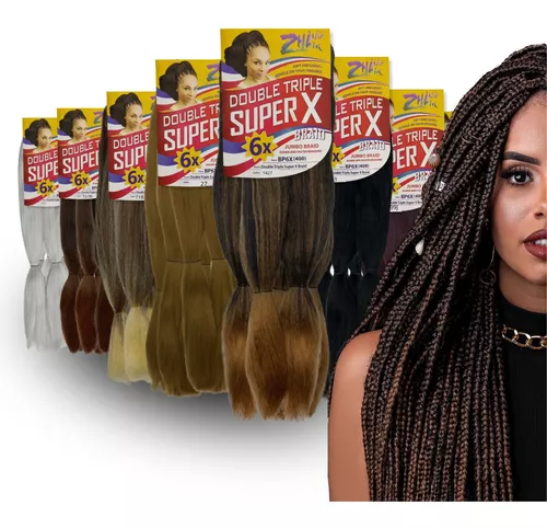 Super Jumbo Cabelo Para Tranças Box Braids Marca Estylo Mulher 400