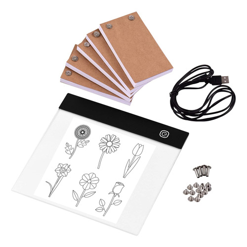 Flipbook Kit,portable Flip Book Kit With Pad Light Tablet