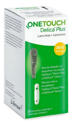 One Touch Delica Plus Con 25 Lancetas Color Gris