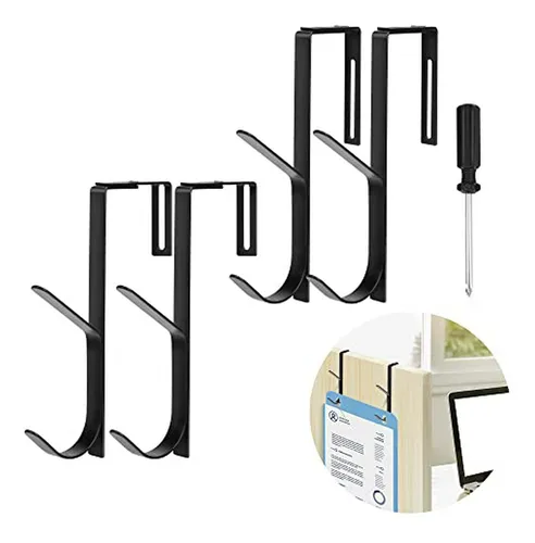 Ganchos Dobles Ajustables Para Abrigos - 4 Pcs Metal Panel