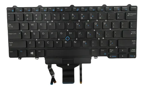 Dell Latitude 5490/7490 Genuine Replacement Keys With Hinge – 06NK3R, QWERTY, Black