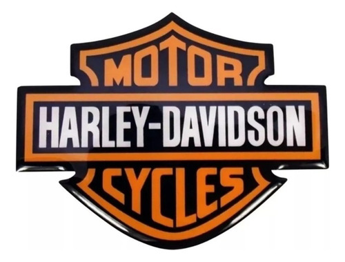 Adesivo Compatível Harley Davidson Resinado 5x3,5 Cms Rs23 Cor HARLEY DAVIDSON MOTORCYCLES MOTOR CLOTHES